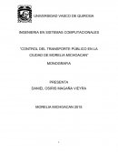 Control del transporte público en la ciudad de Morelia Michoacan