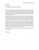 Carta de reclamación. Mal funcionamiento del alumbrado público