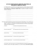 Acta de Constitución de comité multisectorial de saneamiento ambiental básico