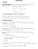 Algebra lineal. Operación con matrices