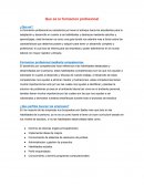 Que es la formacion profesional
