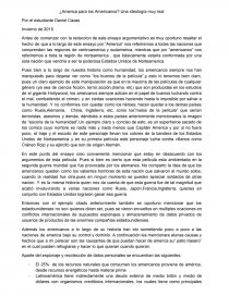 Ensayo argumentativo sobre la ideologia America para los americanos. Página 1