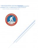 INVERSIÓN EXTRANJERA DIRECTA Y RIESGO POLÍTICO