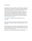 El proceso de gestión del conocimiento en la empresa