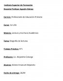 Biografía de lecturas Trabajo Práctico: N°1