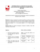 DETERMINACIÓN DE LA CONSTANTE DE EQUILIBRIO