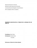 ESCENARIO SOCIO-POLITICO A FINALES DE LA DECADA DE LOS AÑOS 90