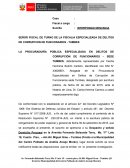 DENUNCIA COLUSIÓN / NEGOCIACION INCOMPATIBLE