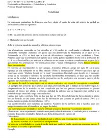 Probabilidad. Axiomas de Probabilidad. Página 1