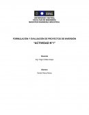 FORMULACIÓN Y EVALUACIÓN DE PROYECTOS DE INVERSIÓN “ACTIVIDAD N°1”