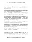 UN MAL SILENCIOSO LLAMADO SUICIDIO