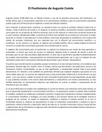 El positivismo de Auguste Comte. Página 1