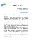 Problemas organizacionales como reto de toma de decisiones