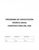 PROGRAMA DE CAPACITACIÓN TEORICO ANUAL CONSTRUCTORA DEL SUR