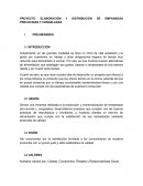 Proyecto elaboración y distribución de empanadas precocidas y congeladas