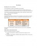 Servidores Introducción a los servidores