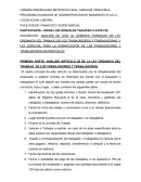 ANALISIS DE DOS (2) DEBERES FORMALES DE LEY ORGANICA DEL TRABAJO DE LOS TRABAJADORES Y TRABAJADORAS; Y LEY ESPECIAL PARA LA DIGNIFICACION DE LAS TRABAJADORES Y TRABAJADORAS REIDENCIALES