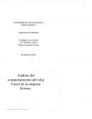 Análisis del comportamiento del reloj Fossil de la empresa Kronos