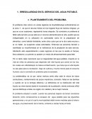 IRREGULARIDAD EN EL SERVICIO DEL AGUA POTABLE