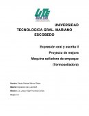 Maquina selladora de empaque (Termoselladora)