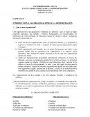 INTRODUCCION A LAS ORGANIZACIONES Y LA ADMINISTRACIÓN