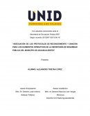 PROTOCOLO PARA EL RECONOCIMIENTO Y SANCION DE LOS ELEMENTOS OPERATIVOS DA SECRETARIA DE SEGURIDAD PÚBLICA DEL MUNICIPIO DE AGUASCALIENTES