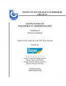 Analisis de las ventas de el año 2017 de la Sucursal Paracho