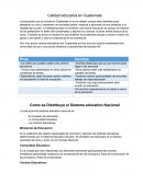 Calidad educativa en Guatemala