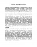 EVOLUCIÓN DEL DESARROLLO HUMANO