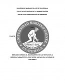 PLAN DE MERCADEO DIRIGIDO AL MEJORAMIENTO DE LAS VENTAS DE LA EMPRESA FARMACEÚTICA CRUZ VERDE, UBICADA EN LA CIUDAD DE GUATEMALA