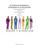 Actividad integradora. Diversidad en la sexualidad