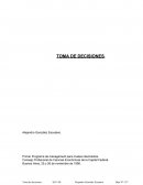 TOMA DE DECISIONES. Primer Programa de management para niveles intermedios