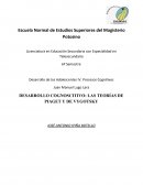 DESARROLLO COGNOSCITIVO: LAS TEORÍAS DE PIAGET Y DE VYGOTSKY
