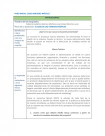 FORO INICIAL. CASO UNIDADES MÓVILES. Página 1