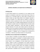 SINTESIS: DESARROLLO DE OBJETIVOS DE APRENDIZAJE