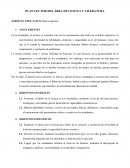 PLAN LECTOR DEL ÁREA DE LENGUA Y LITERATURA