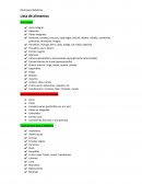 Dieta para diabéticos Lista de alimentos