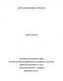 CERTIFICADOS DE REEMBOLSO TRIBUTARIO [CERT]