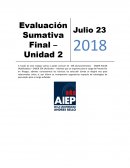 Evaluación Sumativa Final – Unidad 2