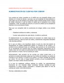 ADMINISTERACION DE LAS CUENTAS POR COBRAR
