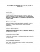 Normas de Contratación AL Personal