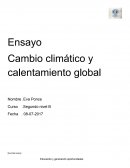 Cambio climático y calentamiento global