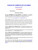 CODIGO DE COMERCIO DE COLOMBIA