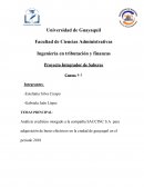 Análisis crediticio otorgado a la compañía SAUCINC S.A para adquisición de buses eléctricos en la ciudad de guayaquil en el periodo 2018