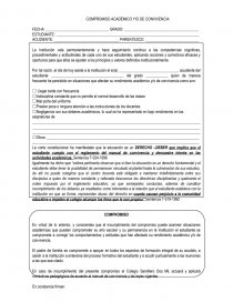 COMPROMISO ACADÉMICO Y/O DE CONVIVENCIA. Página 1