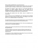 REGLAS PARA INTERPRETAR LOS DATOS EN EXCEL