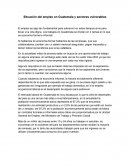 Situación del empleo en Guatemala y sectores vulnerables