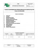 PLAN DE CONTINGENCIAS OPERACIONALES DE PLANTAS TAS, PAP