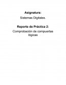 Comprobación de compuertas lógicas