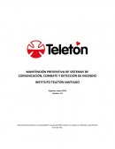 MANTENCIÓN PREVENTIVA DE SISTEMAS DE COMUNICACIÓN, COMBATE Y DETECCIÓN DE INCENDIO